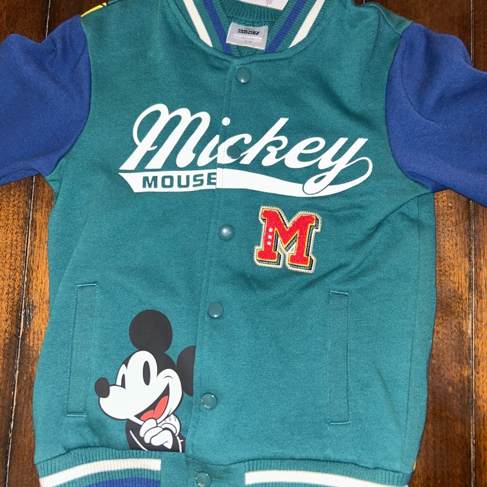 Hybrid Apparel Green and Blue Mickey Mouse Sweatshirt